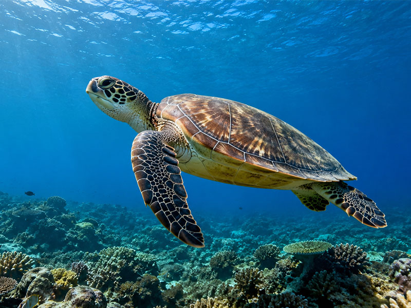 Gili Meno turtle sanctuary